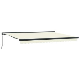 VidaXL Zwijana markiza, kremowa, 4x3 m, tkanina i aluminium