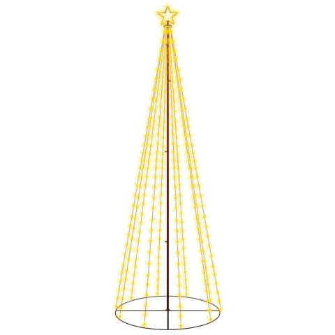 VidaXL Choinka stożkowa, 310 ciepłych białych LED, 100x300 cm