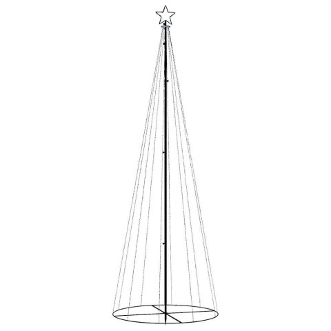 VidaXL Choinka stożkowa, 310 ciepłych białych LED, 100x300 cm