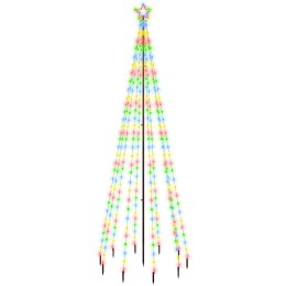 VidaXL Choinka z kołkiem gruntowym, 310 kolorowych LED, 300 cm