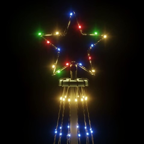 VidaXL Choinka z kołkiem gruntowym, 310 kolorowych LED, 300 cm