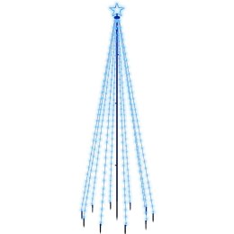 VidaXL Choinka z kołkiem gruntowym, 310 niebieskich LED, 300 cm