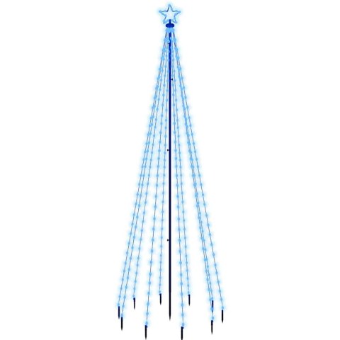VidaXL Choinka z kołkiem gruntowym, 310 niebieskich LED, 300 cm