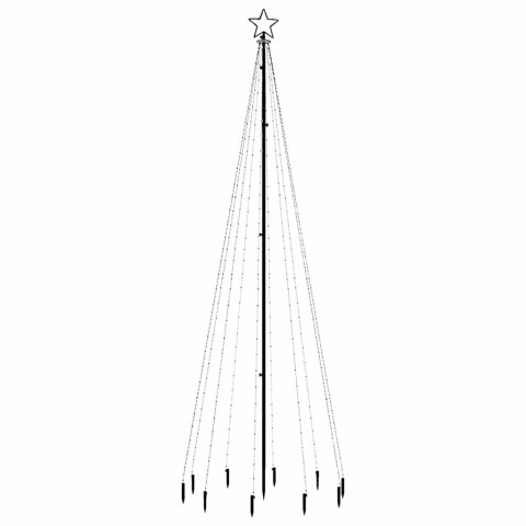 VidaXL Choinka z kołkiem gruntowym, 310 niebieskich LED, 300 cm