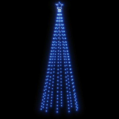 VidaXL Choinka z kołkiem gruntowym, 310 niebieskich LED, 300 cm