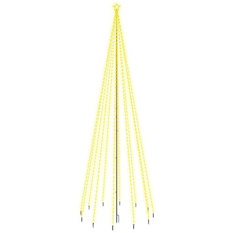VidaXL Choinka z kołkiem gruntowym, 732 ciepłe białe LED, 500 cm