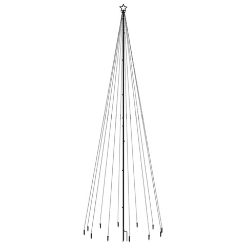 VidaXL Choinka z kołkiem gruntowym, 732 ciepłe białe LED, 500 cm