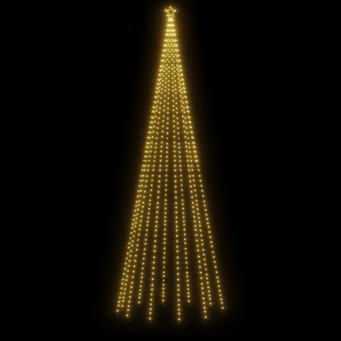 VidaXL Choinka z kołkiem gruntowym, 732 ciepłe białe LED, 500 cm