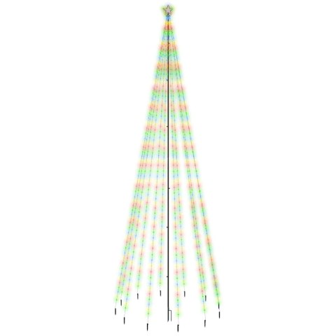 VidaXL Choinka z kołkiem gruntowym, 732 kolorowe LED, 500 cm