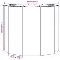 VidaXL Donica Czarny 60 x 60 x 50 cm Stal