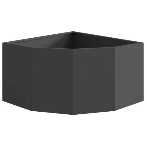 VidaXL Doniczka Różnorożna Czarny 60 x 60 x 35 cm Stal