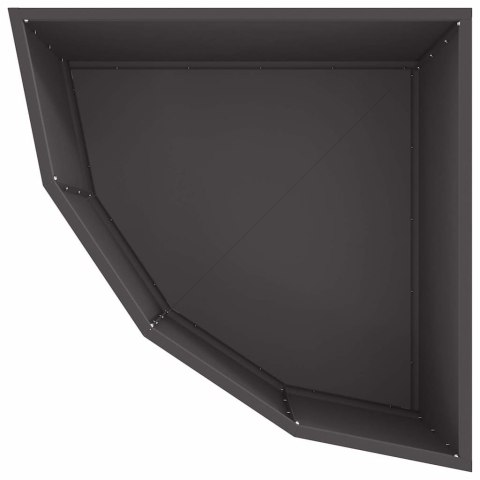 VidaXL Doniczka Różnorożna Czarny 60 x 60 x 35 cm Stal