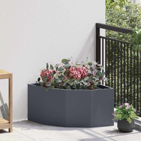 VidaXL Doniczka Różnorożna antracytowy 60 x 60 x 35 cm Stal