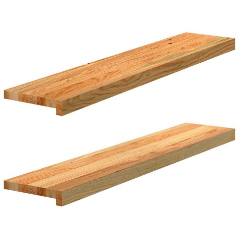 VidaXL Parapety 2 szt., jasnobrązowy, 100x20x2 cm, lite drewno dębowe