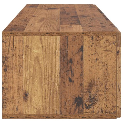 VidaXL Szafka RTV montowana na ścianie Stare drewno 98 x 41 x 30 cm