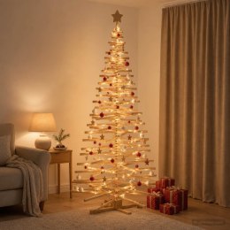VidaXL Drewniana choinka KOTKA 210 cm Lite drewno sosnowe