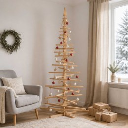 VidaXL Drewniana choinka KOTKA 240 cm Lite drewno sosnowe