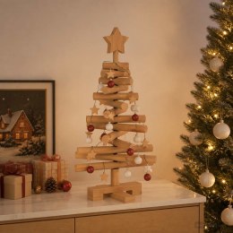 VidaXL Drewniana choinka KOTKA 60 cm Lite drewno sosnowe