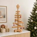 VidaXL Drewniana choinka KOTKA 60 cm Lite drewno sosnowe