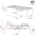 VidaXL Elektro Regulowany Stelaż Łóżka Czarny 200 x 70 x 33,5 cm Stal