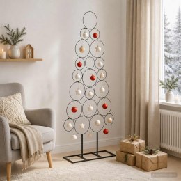 VidaXL Metalowa choinka świąteczna KUOPIO 125 cm Stal Czarny