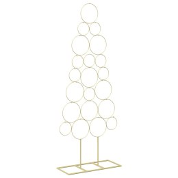 VidaXL Metalowa choinka świąteczna KUOPIO 125 cm Stal złoty
