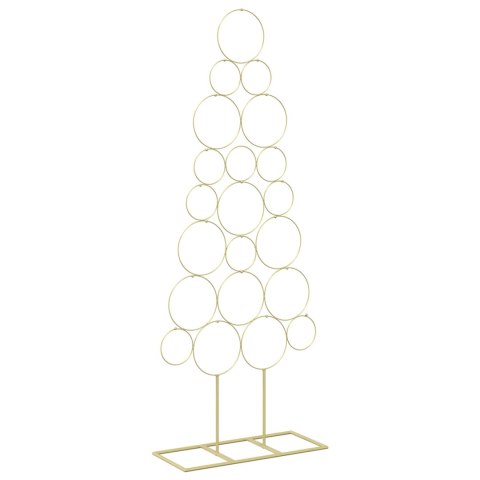 VidaXL Metalowa choinka świąteczna KUOPIO 125 cm Stal złoty