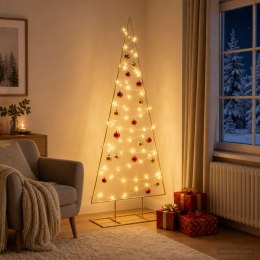 VidaXL Metalowa choinka świąteczna KUOPIO 150 cm Ciepła biel Stal