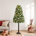 VidaXL Sztuczna choinka na zawiasach z bombkami 150 cm 150 LED