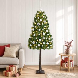 VidaXL Sztuczna choinka na zawiasach z bombkami 150 cm 150 LED