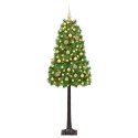 VidaXL Sztuczna choinka na zawiasach z bombkami 150 cm 150 LED