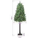 VidaXL Sztuczna choinka na zawiasach z bombkami 150 cm 150 LED