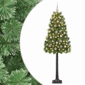 VidaXL Sztuczna choinka na zawiasach z bombkami 150 cm 150 LED