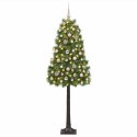 VidaXL Sztuczna choinka na zawiasach z bombkami 150 cm 150 LED