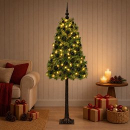 VidaXL Sztuczna choinka na zawiasach z bombkami 150 cm 150 LED