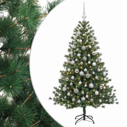 VidaXL Sztuczna choinka z bombką 180 cm 300 LED Ciepła biel