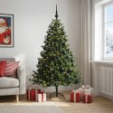VidaXL Sztuczna choinka z bombką 180 cm 300 LED Ciepła biel