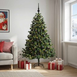 VidaXL Sztuczna choinka z bombką 180 cm 300 LED Ciepła biel
