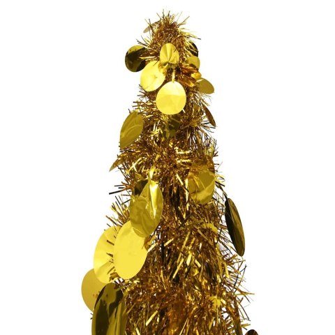 VidaXL Sztuczne choinki PET Gold