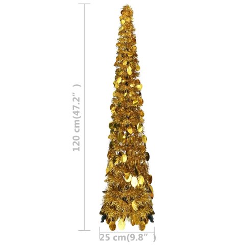VidaXL Sztuczne choinki PET Gold