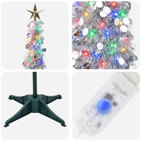 VidaXL Choinka LED pop-up z gwiazdą na czubku 150 cm 50 LED PET
