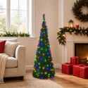 VidaXL Choinka pop up LED 120 cm 50 LED PVC zielony