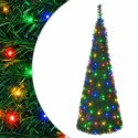 VidaXL Choinka pop up LED 120 cm 50 LED PVC zielony