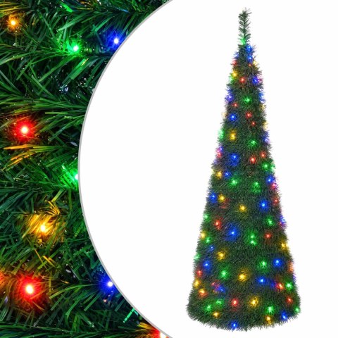 VidaXL Choinka pop up LED 120 cm 50 LED PVC zielony