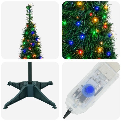 VidaXL Choinka pop up LED 120 cm 50 LED PVC zielony