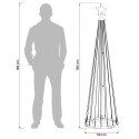 VidaXL Choinka stożkowa LED 180 cm 250 LED RGB Stal Biały