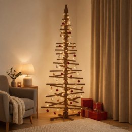 VidaXL Drewniana choinka KOTKA 240 cm Lite drewno sosnowe