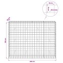 VidaXL Gabion z drutu 3,5 mm i siatką 10x10 cm 200x50x150 cm