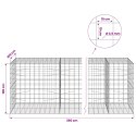 VidaXL Gabion z drutu 3,5 mm i siatką 10x10 cm 350x100x100 cm
