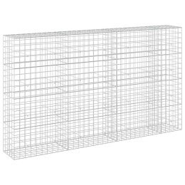 VidaXL Gabion z drutu 3,5 mm i siatką 10x10 cm 350x50x200 cm